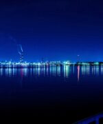 泉北工業地帯の夜景（大阪）