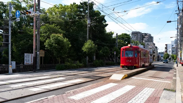 住吉大社前の電車